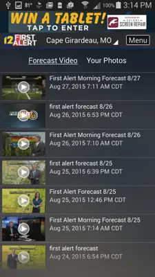 KFVSweather android App screenshot 0